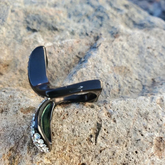 DIVA Black Ion Plated Stainless Steel Ring - sz 5 to 5.5 - Picture 5 of 7